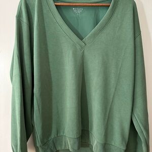 Athleta Green V-Neck Sweater for Women
